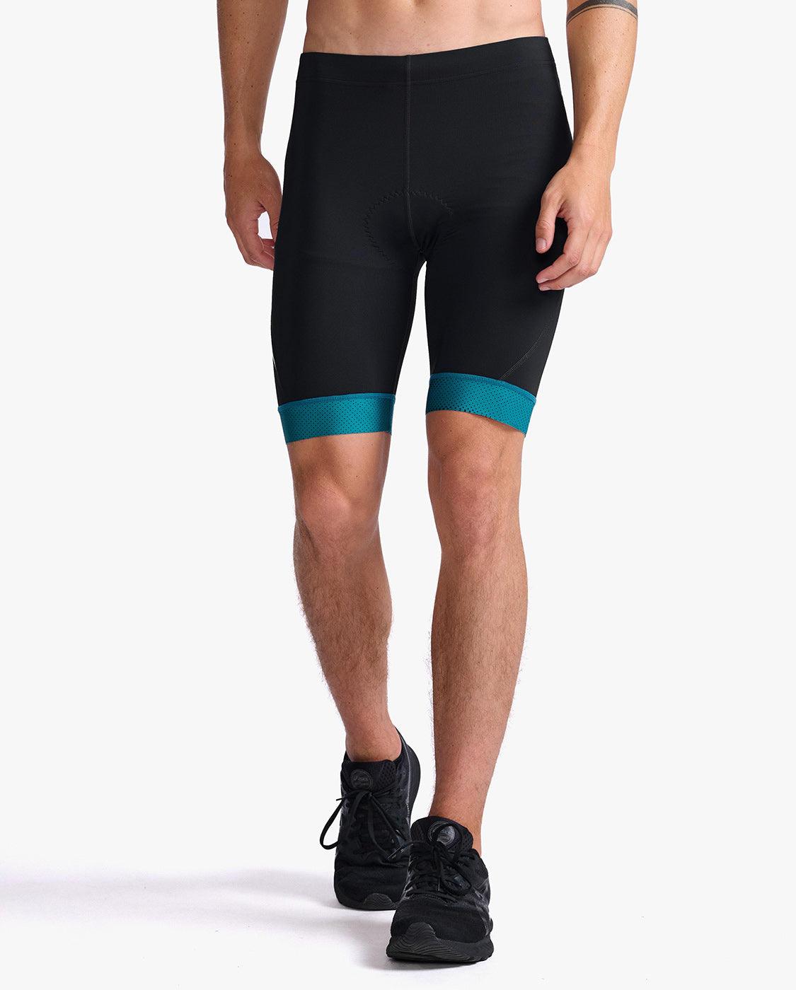 2XU MT6439B Core Men's Triathlon Short (Black/Jade) | Cycling Gears Hub