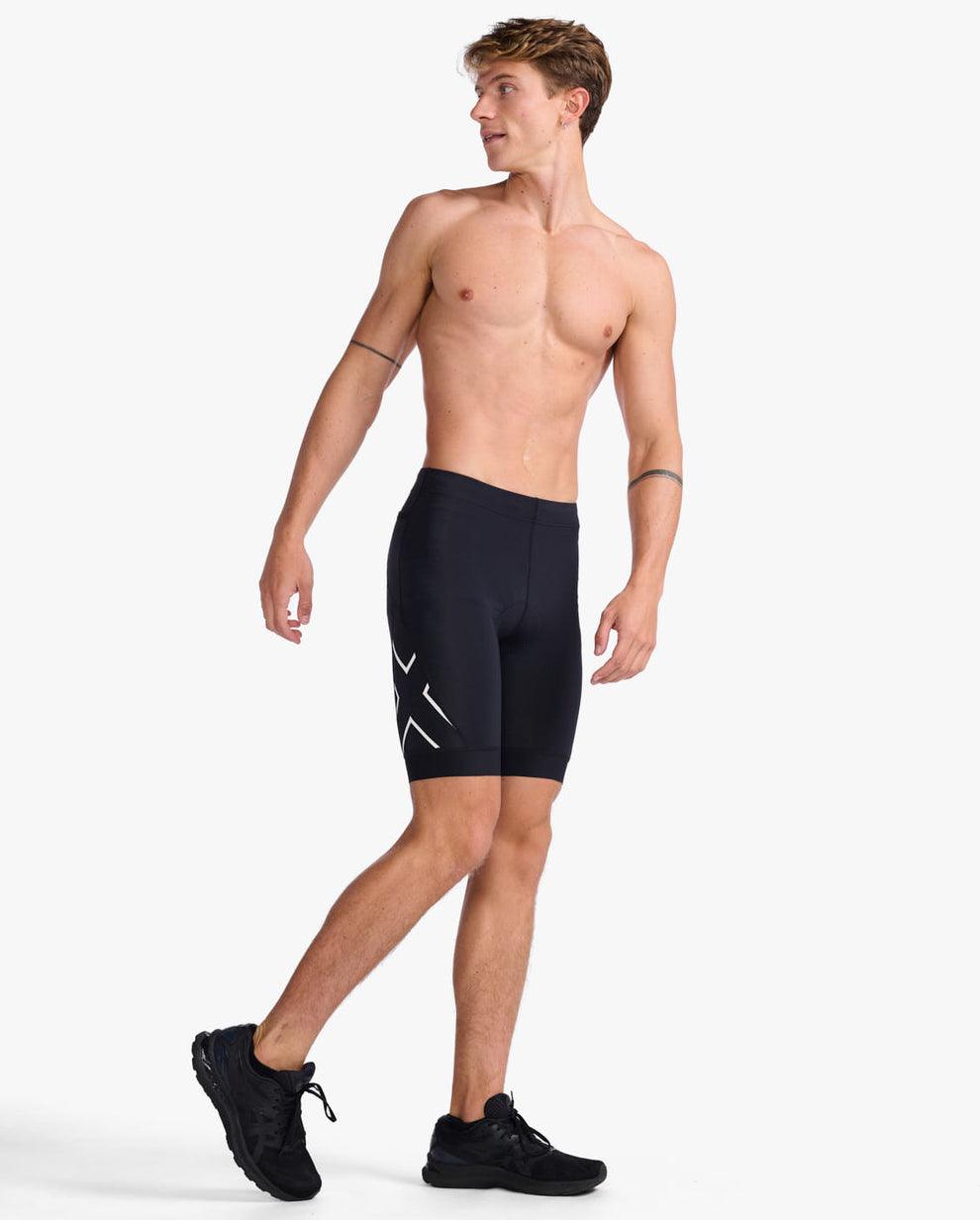 2XU MT6439B Core Men's Triathlon Shorts (Black/White) | Cycling Gears Hub
