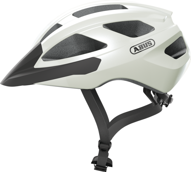 Abus Macator Road Cycling Helmet (Pearl White) | Cycling Gears Hub