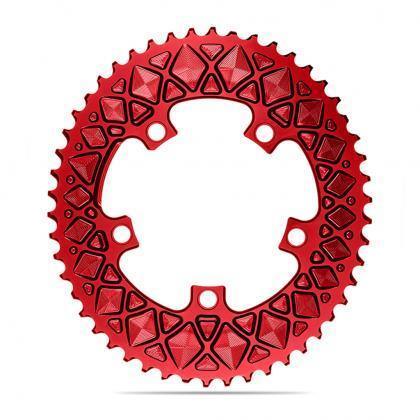 AbsoluteBlack Shimano Oval Chainrings (Red) | Cycling Gears Hub
