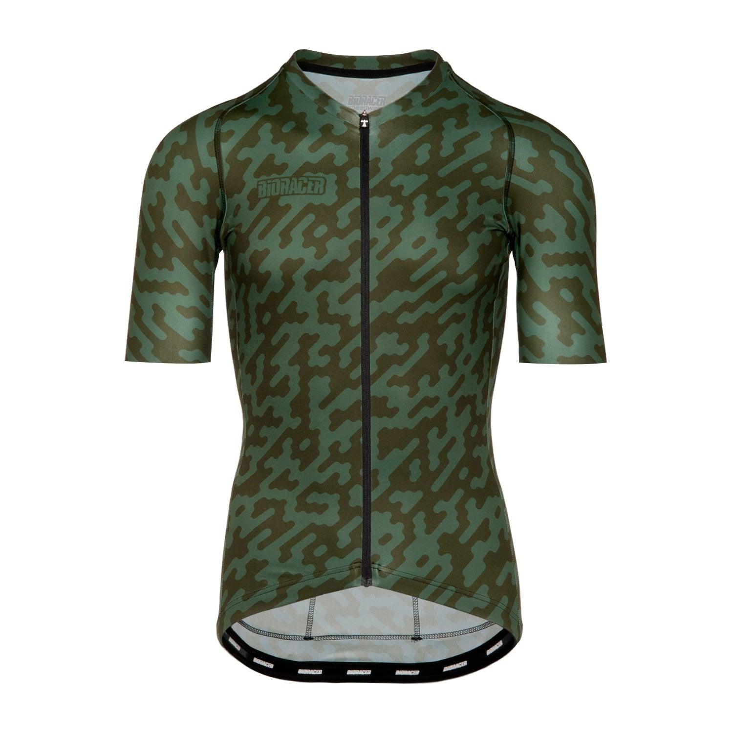 Bioracer Spitfire Noise Mens Cycling Jersey (Olive) | Cycling Gears Hub