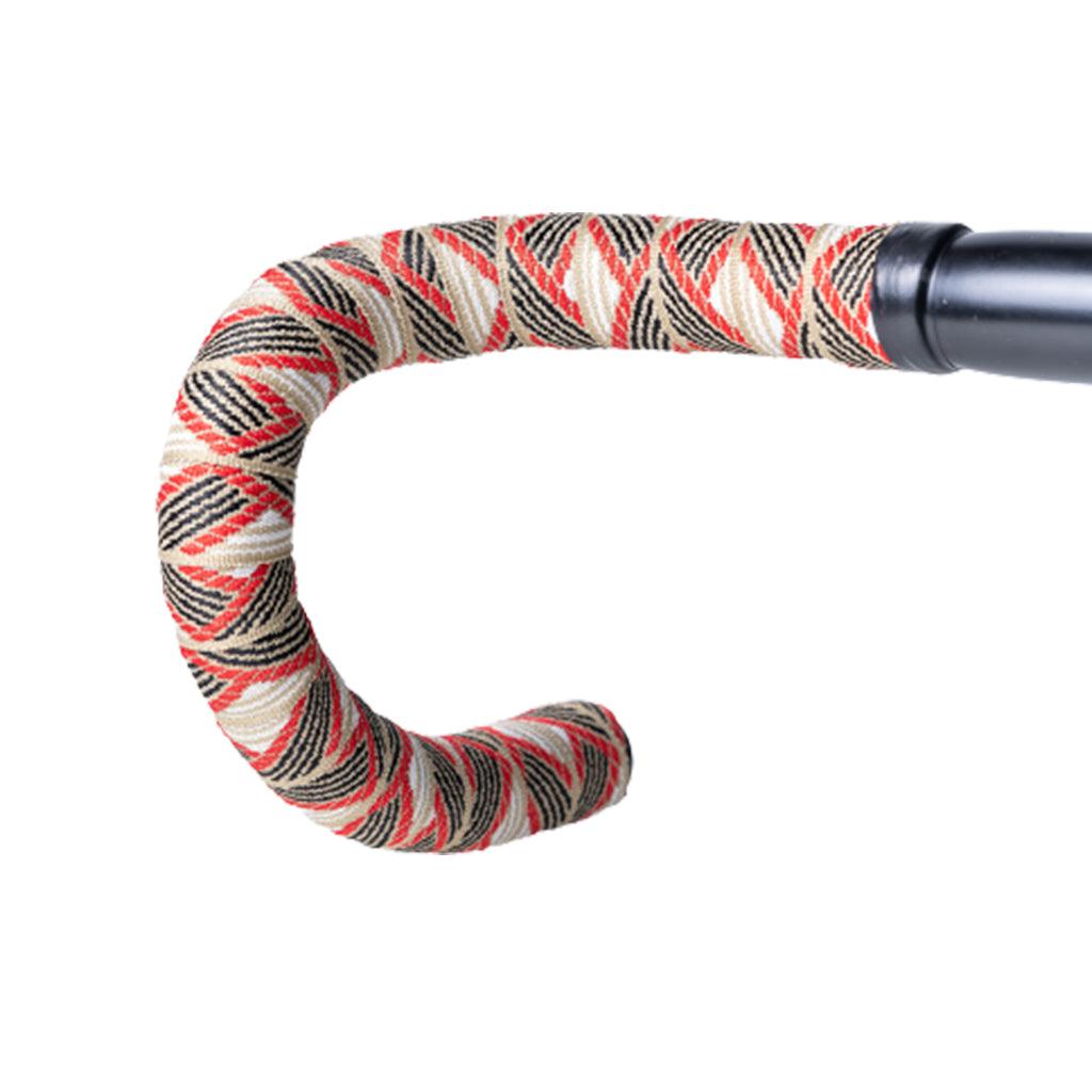 BTP Woven Bartape (Link Red/Black) | Cycling Gears Hub - Cycling Gears Hub
