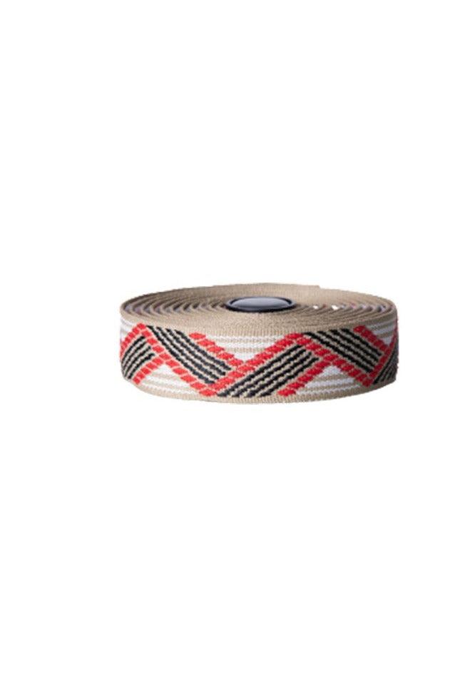 BTP Woven Bartape (Link Red/Black) | Cycling Gears Hub - Cycling Gears Hub