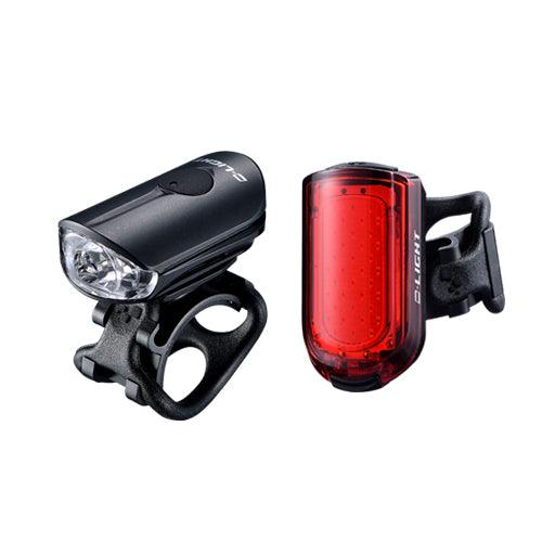 D-Light CG-217PR Combo Light Set (Black) | Cycling Gears Hub
