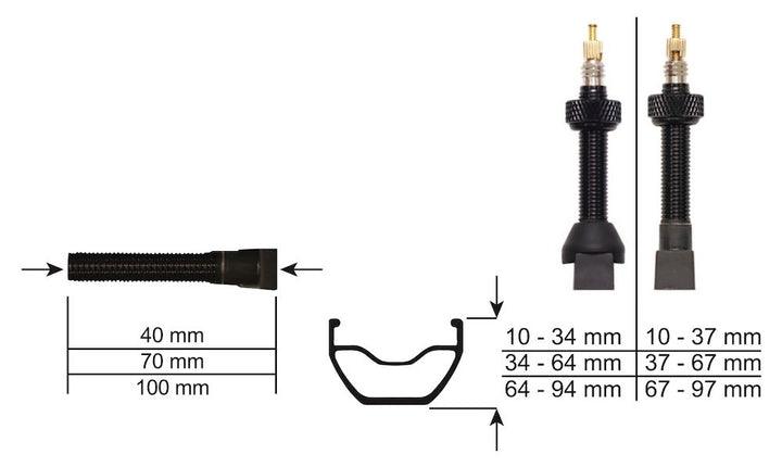 Effetto Mariposa Tubeless Valves (Silver) - Pack of 2 | Cycling Gears Hub - Cycling Gears Hub