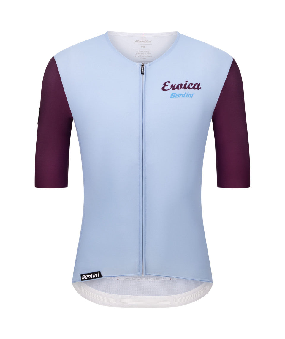Santini Eroica Borgo Unisex Cycling Jersey (Blue) | Cycling Gears Hub