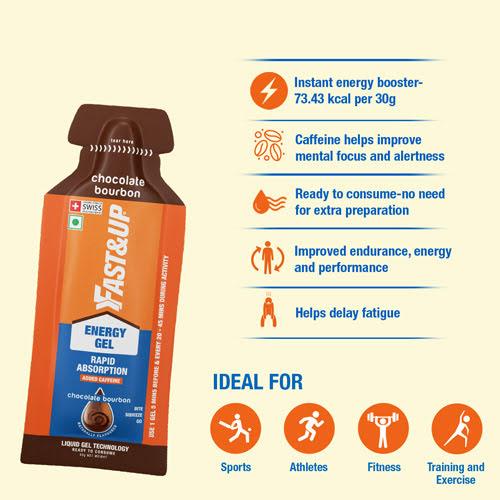 Fast&Up Energy Gel (Chocolate Bourbon) | Cycling Gears Hub - Cycling Gears Hub