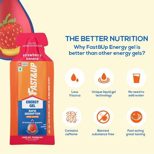Fast&Up Energy Gel (Strawberry Banana) | Cycling Gears Hub - Cycling Gears Hub