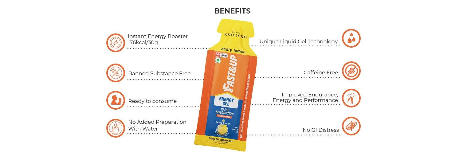 Fast&Up Energy Gel (Zesty Lemon) | Cycling Gears Hub - Cycling Gears Hub