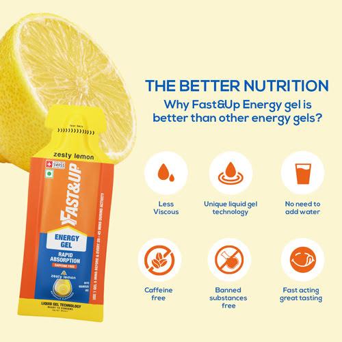 Fast&Up Energy Gel (Zesty Lemon) | Cycling Gears Hub - Cycling Gears Hub