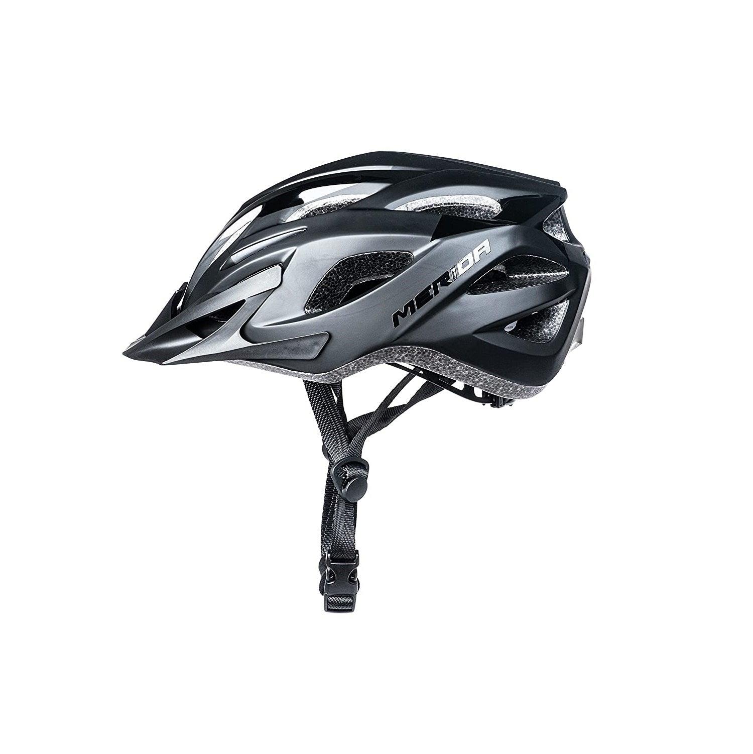 Merida Charger KJ201-A-1 MTB Cycling Helmet (Matt Black/Shiny Black) | Cycling Gears Hub