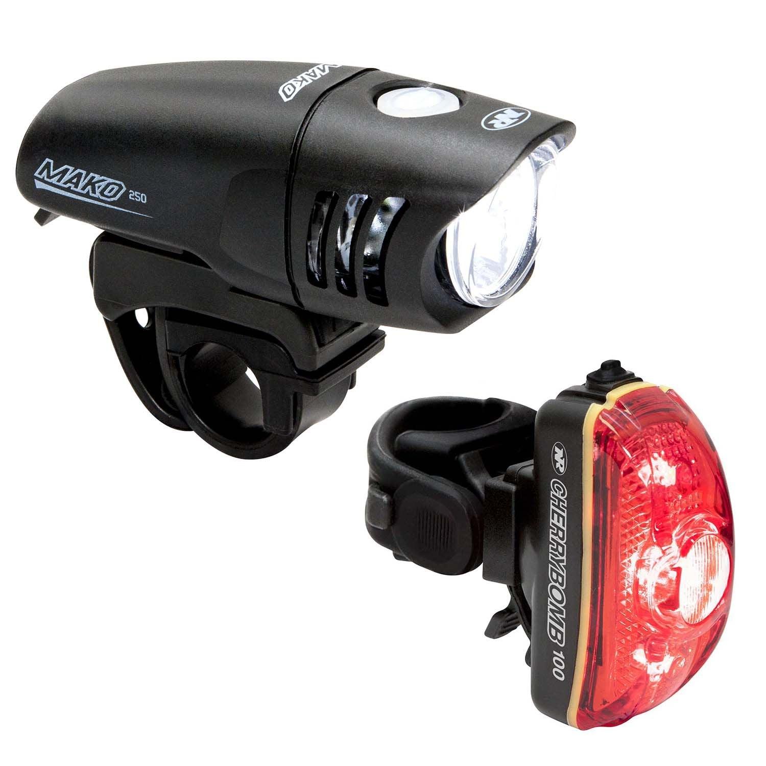 NiteRider Mako 250 and CherryBomb 100 Combo Light (Black) | Cycling Gears Hub