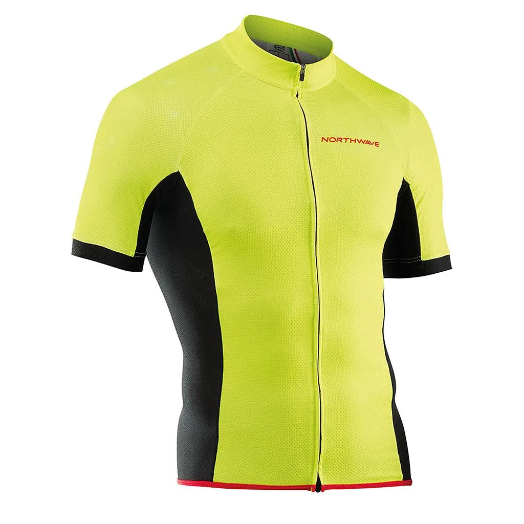 Northwave Force Mens Cycling Jersey (Yellow Fluo) | Cycling Gears Hub