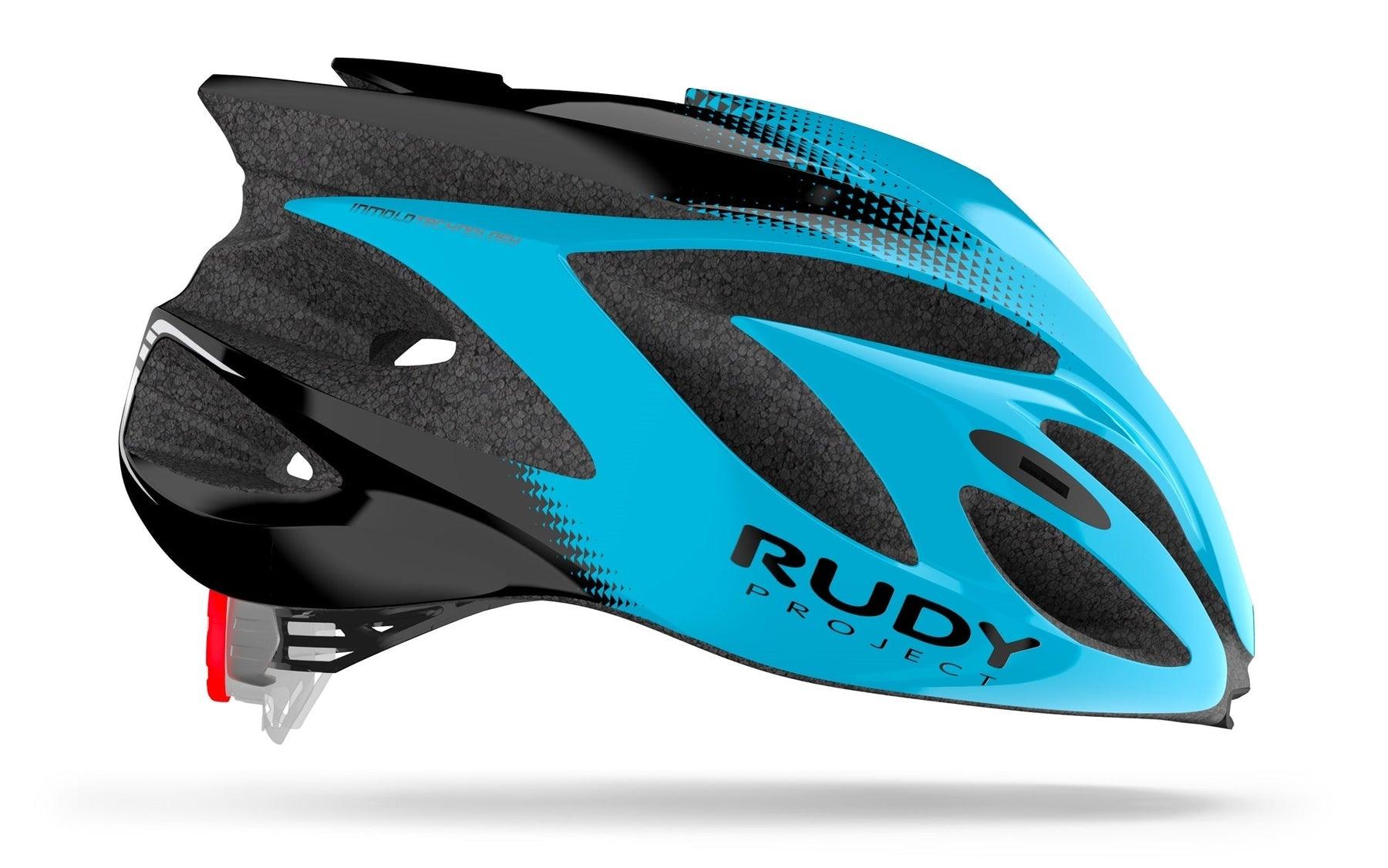 Rudy Project Rush Road Cycling Helmet (Azur/Black-Shiny) | Cycling Gears Hub