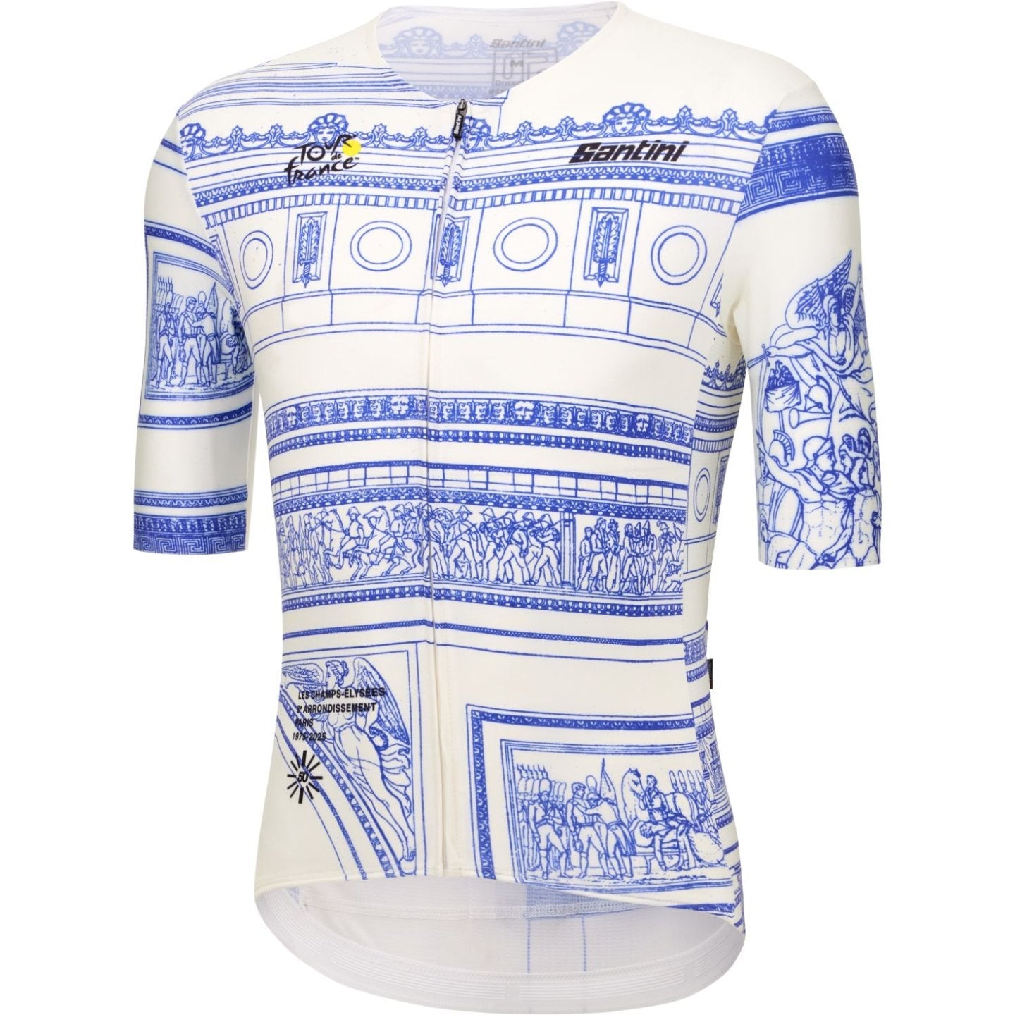 Santini Tdf Arriv'ee Arc De Triomphe Unisex Cycling Jersey (Print) | Cycling Gears Hub