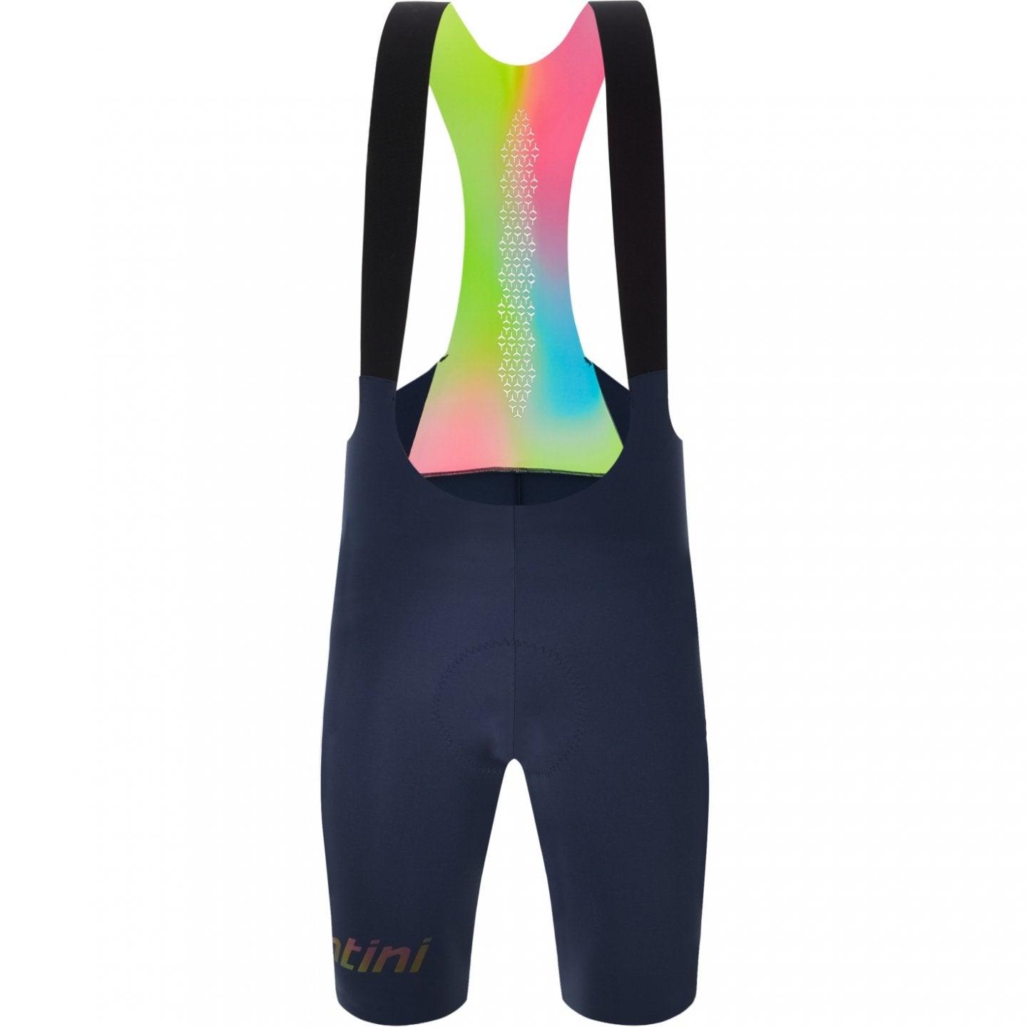Santini Unico Men's Cycling Bibshorts (Blue) | Cycling Gears Hub