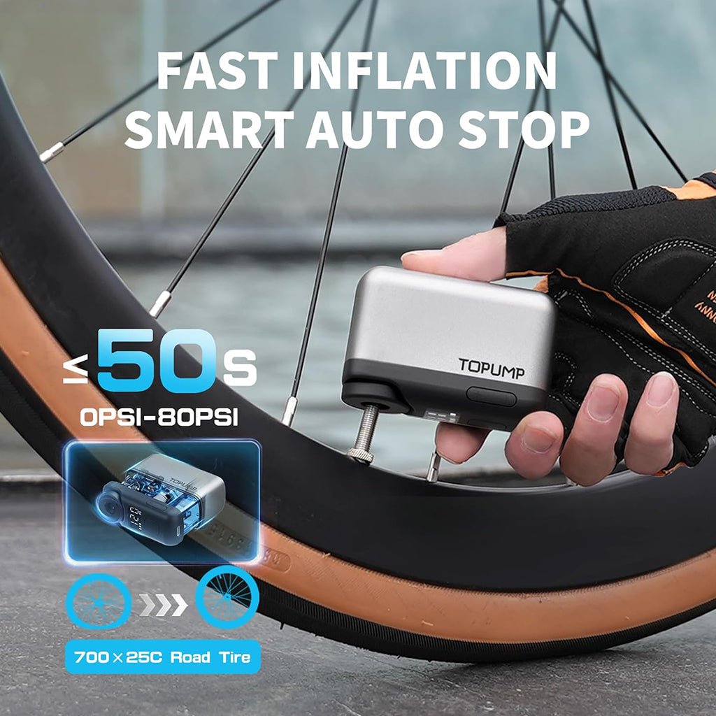 Topump AS200 Pro Mini Electronic Pump (Black) | Cycling Gears Hub - Cycling Gears Hub