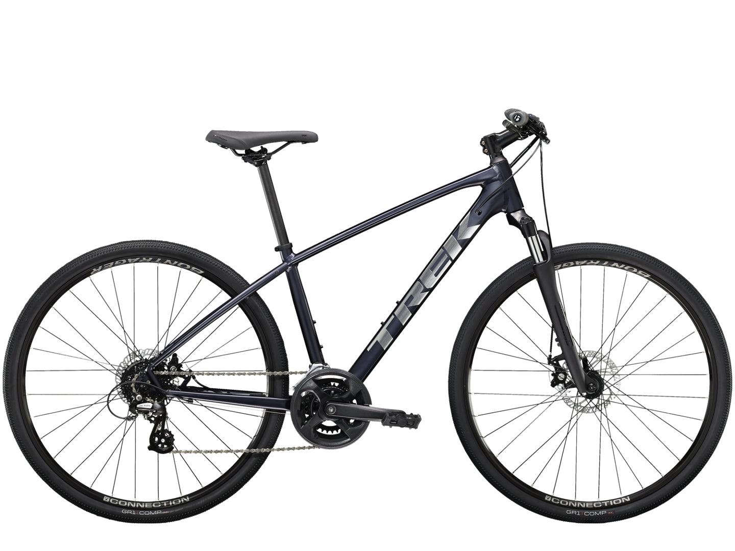 Trek Dual Sport 1 Gen 4 (Satin Deep Dark Blue) | Cycling Gears Hub