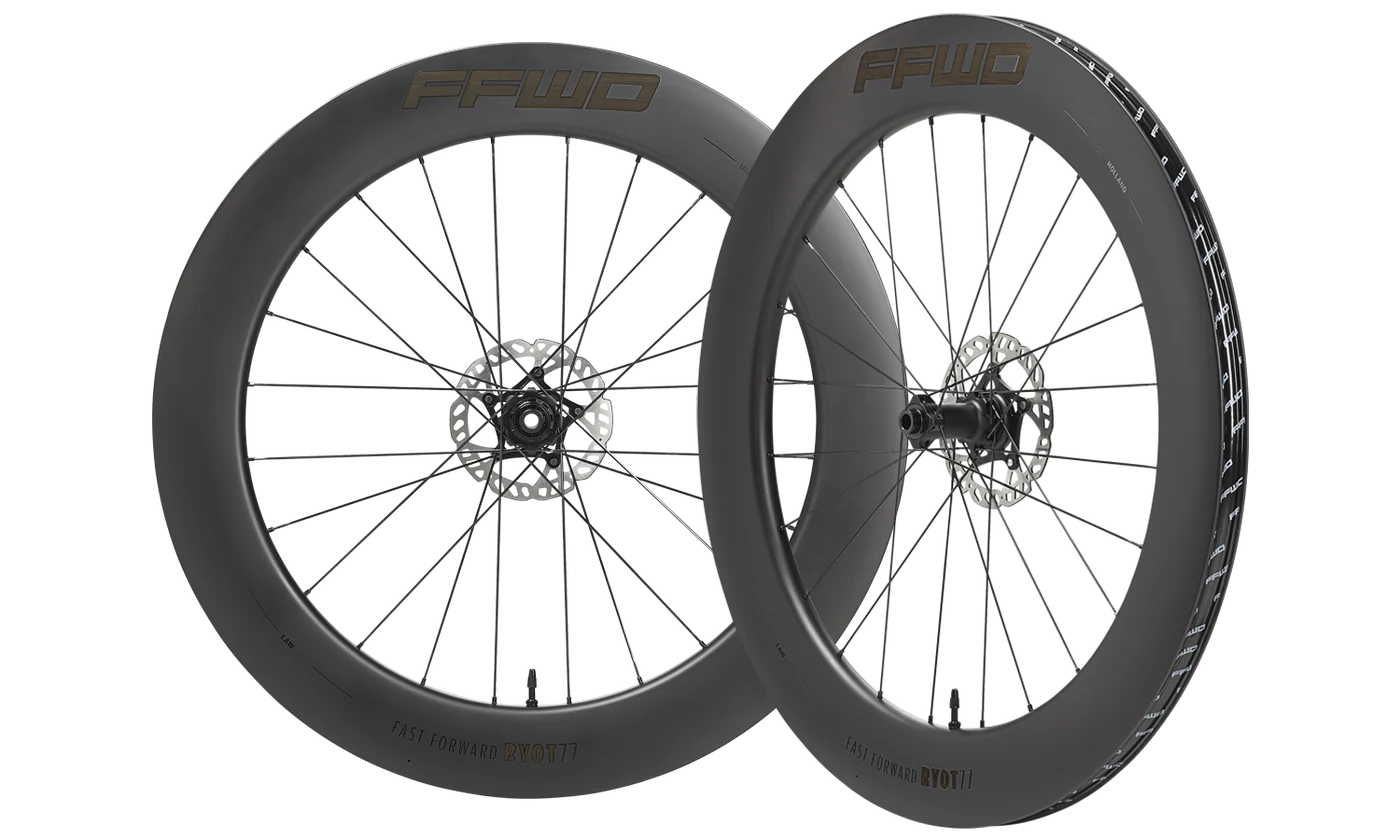 FFWD Ryot77 DT240 Carbon Tubeless Ready Disc Brake Wheel - Shimano Color-Matt Black| Cycling Gears Hub