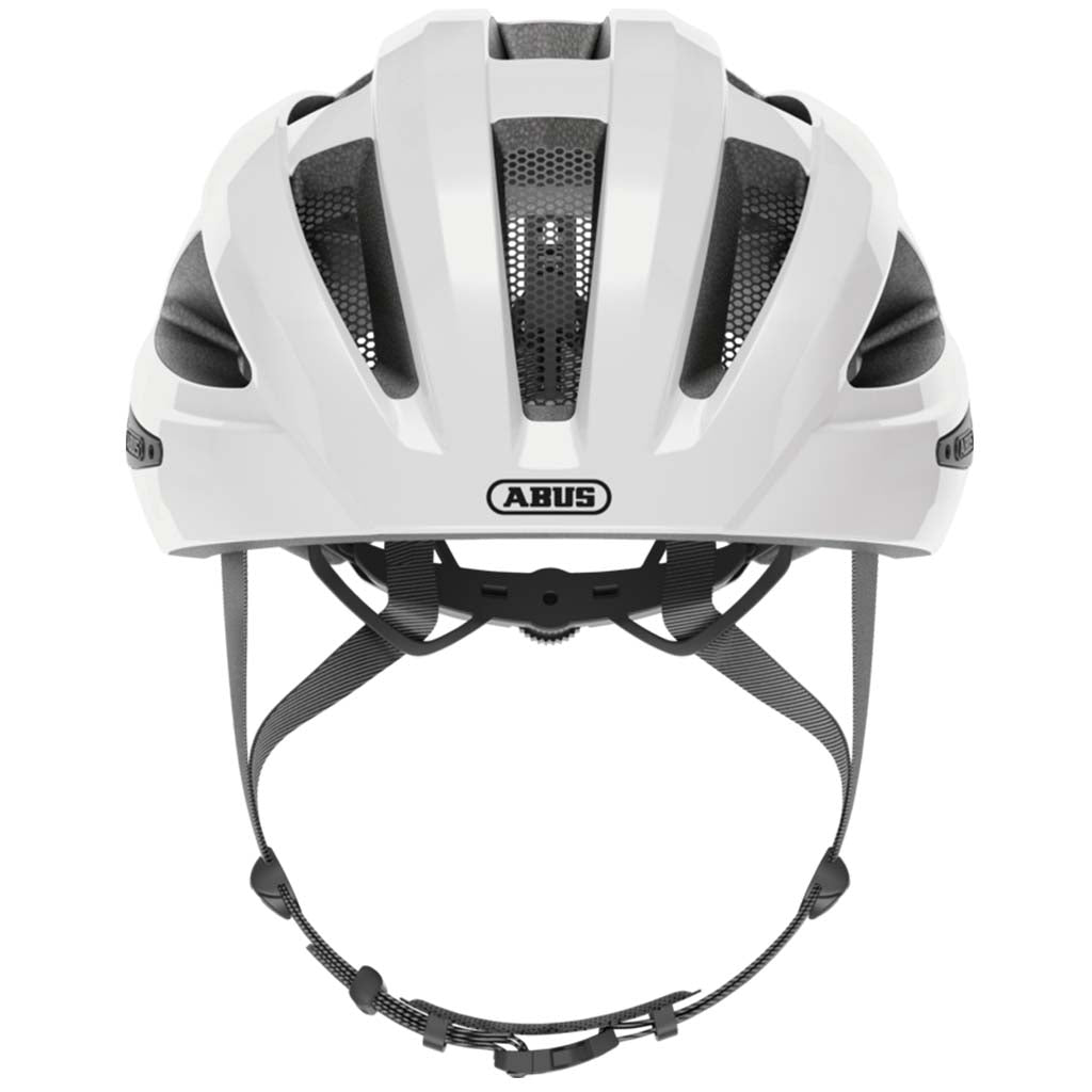 Abus Macator Road Cycling Helmet With Whiteand Silver Color | Cycling Gears Hub