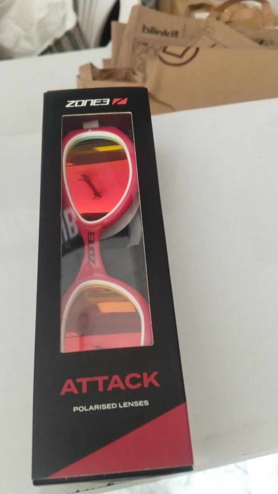 Zone 3 Attack Swimming Googles Color-Red/White| Cycling Gears Hub