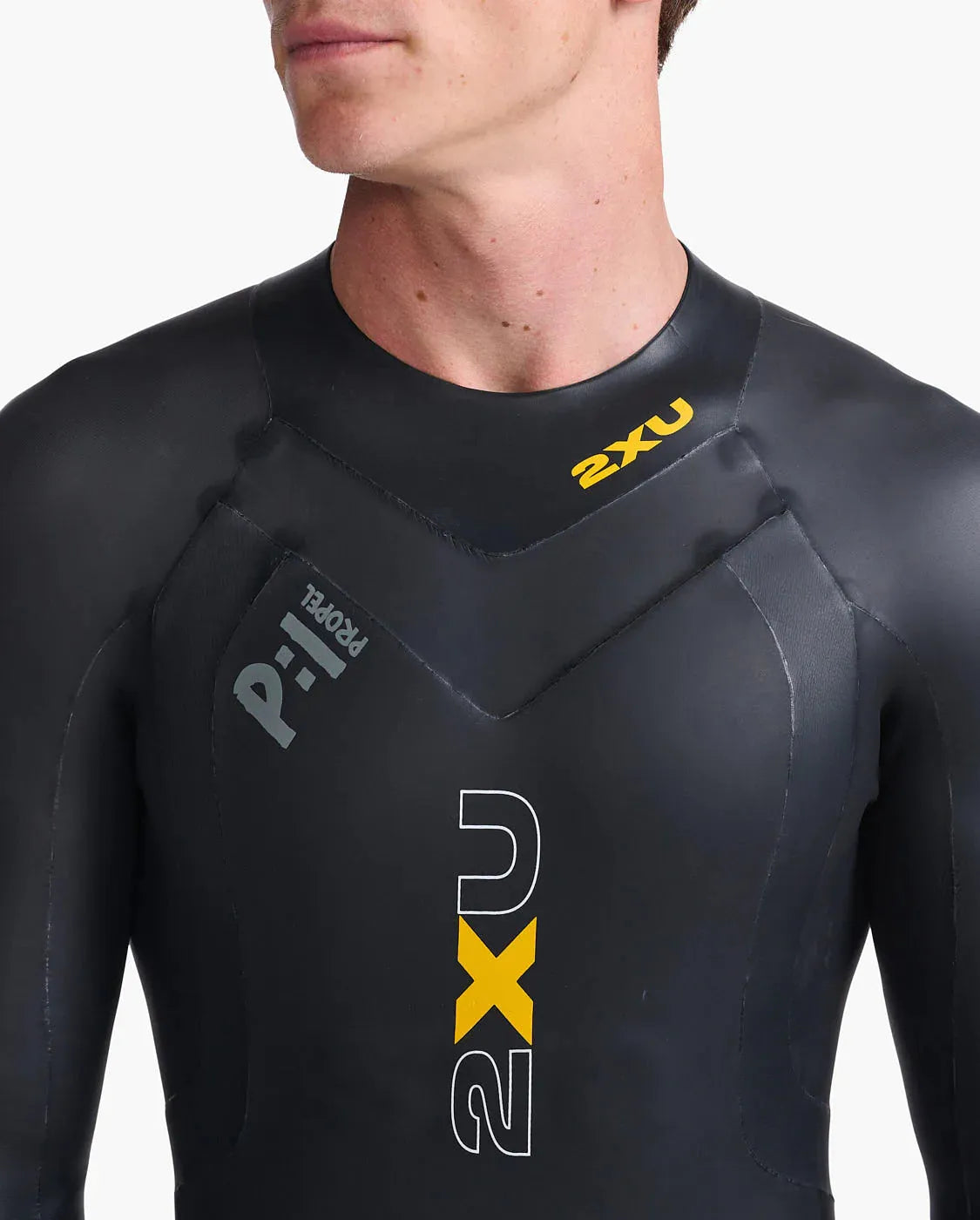2XU MW4991C P1 Propel Men's Wetsuit (Black/Ambition) | Cycling Gears Hub