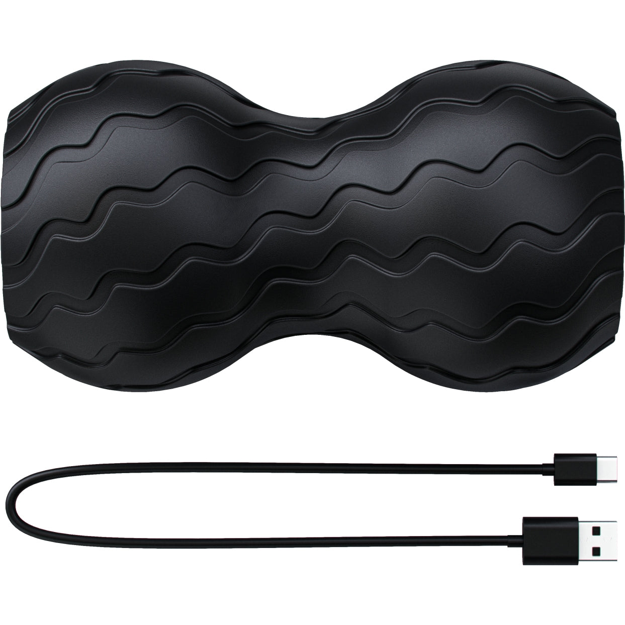 Therabody WaveDuo - Dual Vibrating Foam Roller for Muscle Recovery & Deep Tissue Massage - Black|Cycling Gears Hub