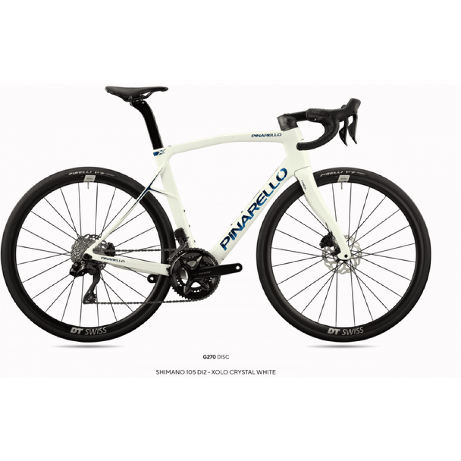 Pinarello X5 Disc – Xolo Crystal White | Shimano 105 Di2 | MOST Ultrafast 45 DB | Cycling Gears Hub