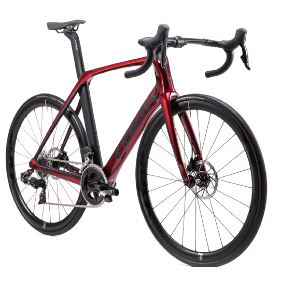 LOOK 795 Blade DB SRAM Rival AXS – Interference Red Glossy/Matte | LOOK R38D Wheels | Cycling Gears Hub