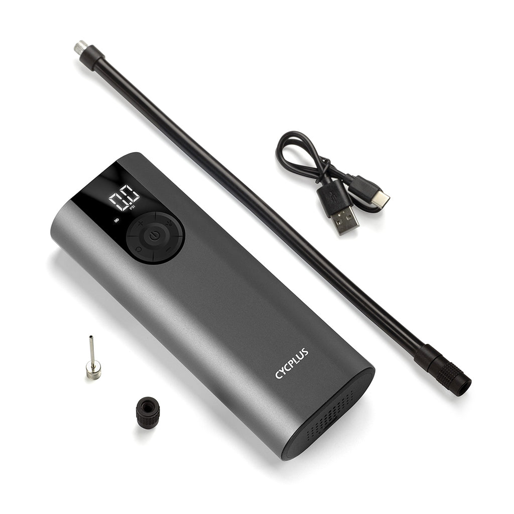 Cycplus A8 Electric Air Pump Silver Color | Cycling Gears Hub