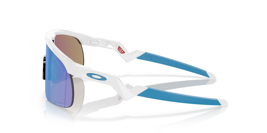 Oakley Resistor Youth Sunglasses – Prizm Sapphire Lens with Polished White Frame