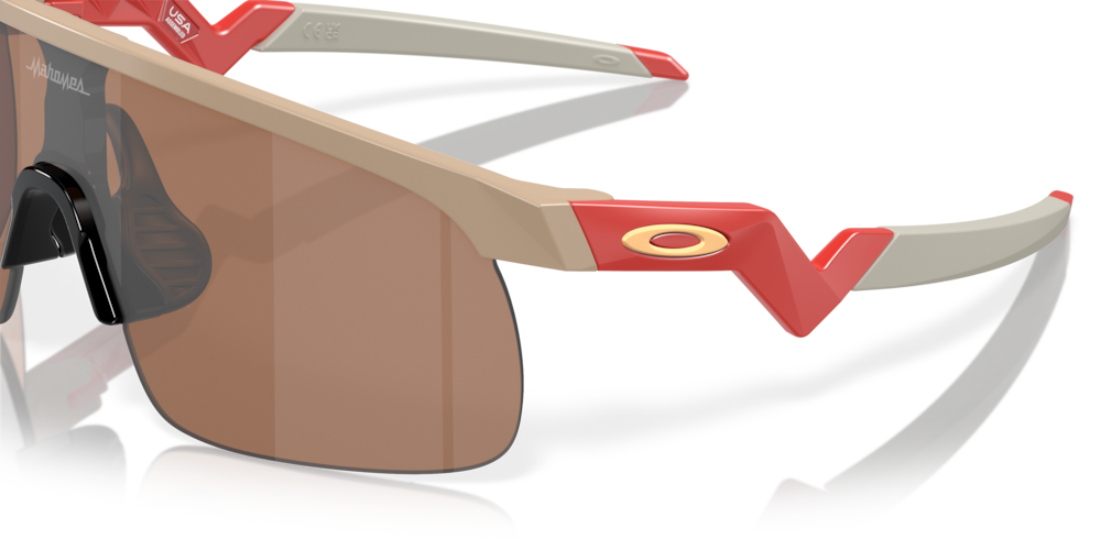 Oakley Sunglass Resistor (Youth Fit) Patrick Mahomes II Collection prizm tungsten Lenses with matte terrain tan Frame
