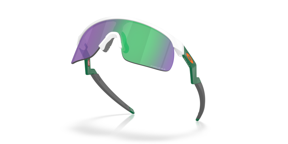 Oakley sunglass Resistor (Youth Fit) prizm jade Lenses with matte white Frame