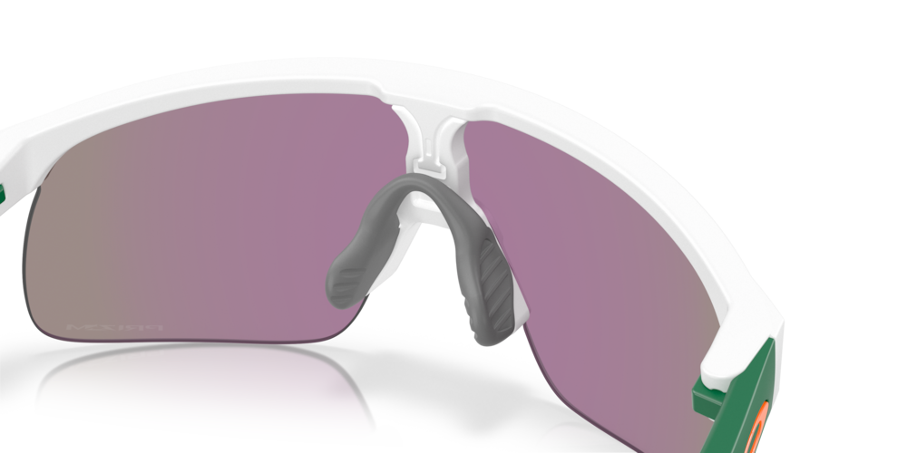 Oakley sunglass Resistor (Youth Fit) prizm jade Lenses with matte white Frame