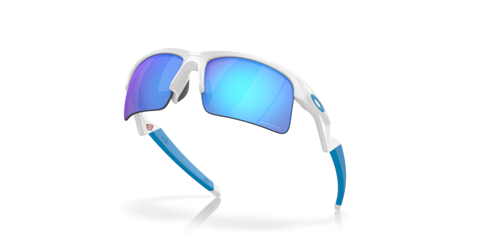 Oakley sunglass Capacitor (Youth Fit) prizm sapphire Lenses with polished white Frame