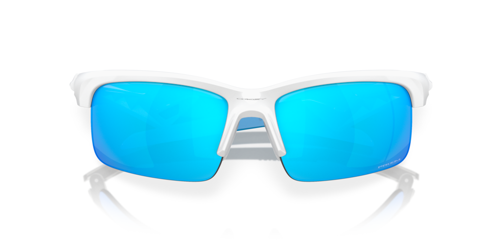 Oakley sunglass Capacitor (Youth Fit) prizm sapphire Lenses with polished white Frame