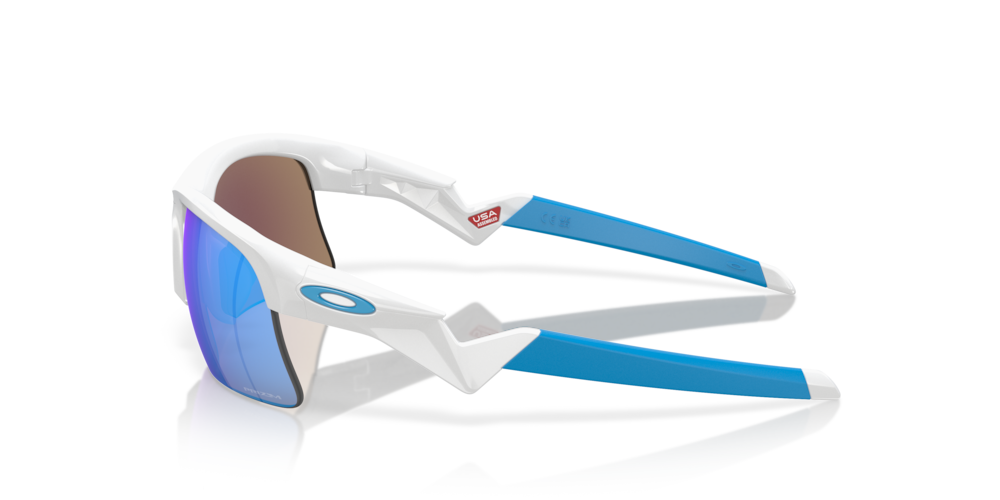 Oakley sunglass Capacitor (Youth Fit) prizm sapphire Lenses with polished white Frame