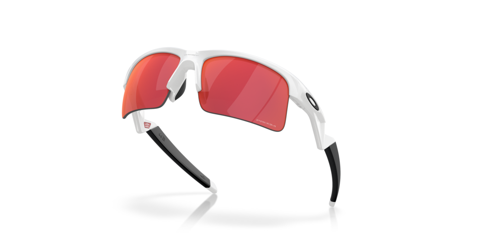 Oakley sunglass Capacitor (Youth Fit) prizm field Lenses with  polished white Frame