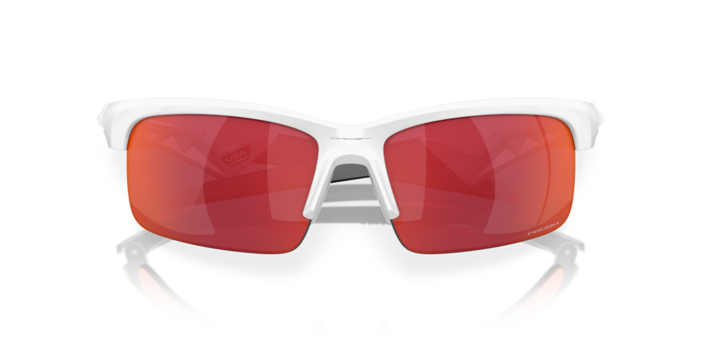 Oakley sunglass Capacitor (Youth Fit) prizm field Lenses with  polished white Frame