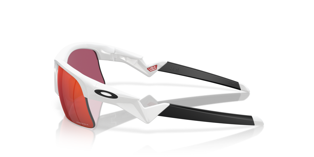 Oakley sunglass Capacitor (Youth Fit) prizm field Lenses with  polished white Frame