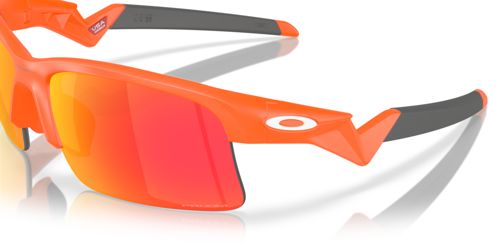 Okaley sunglass Capacitor (Youth Fit) prizm road Lenses with polished stonewash Frame