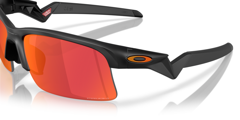 Oakley Sunglass Capacitor (Youth Fit) prizm field Lenses with matte black Frame