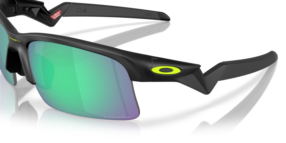 Oakley sunglass Capacitor (Youth Fit) Court Collection prizm road jade Lenses, with matte black Frame