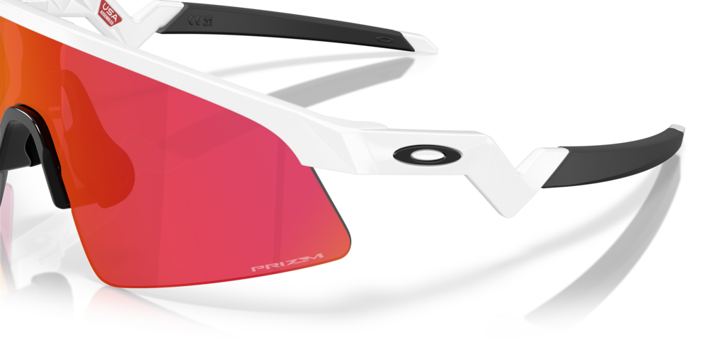 Oakley sunglass Resistor Sweep (Youth Fit) prizm field Lenses with polished white Frame