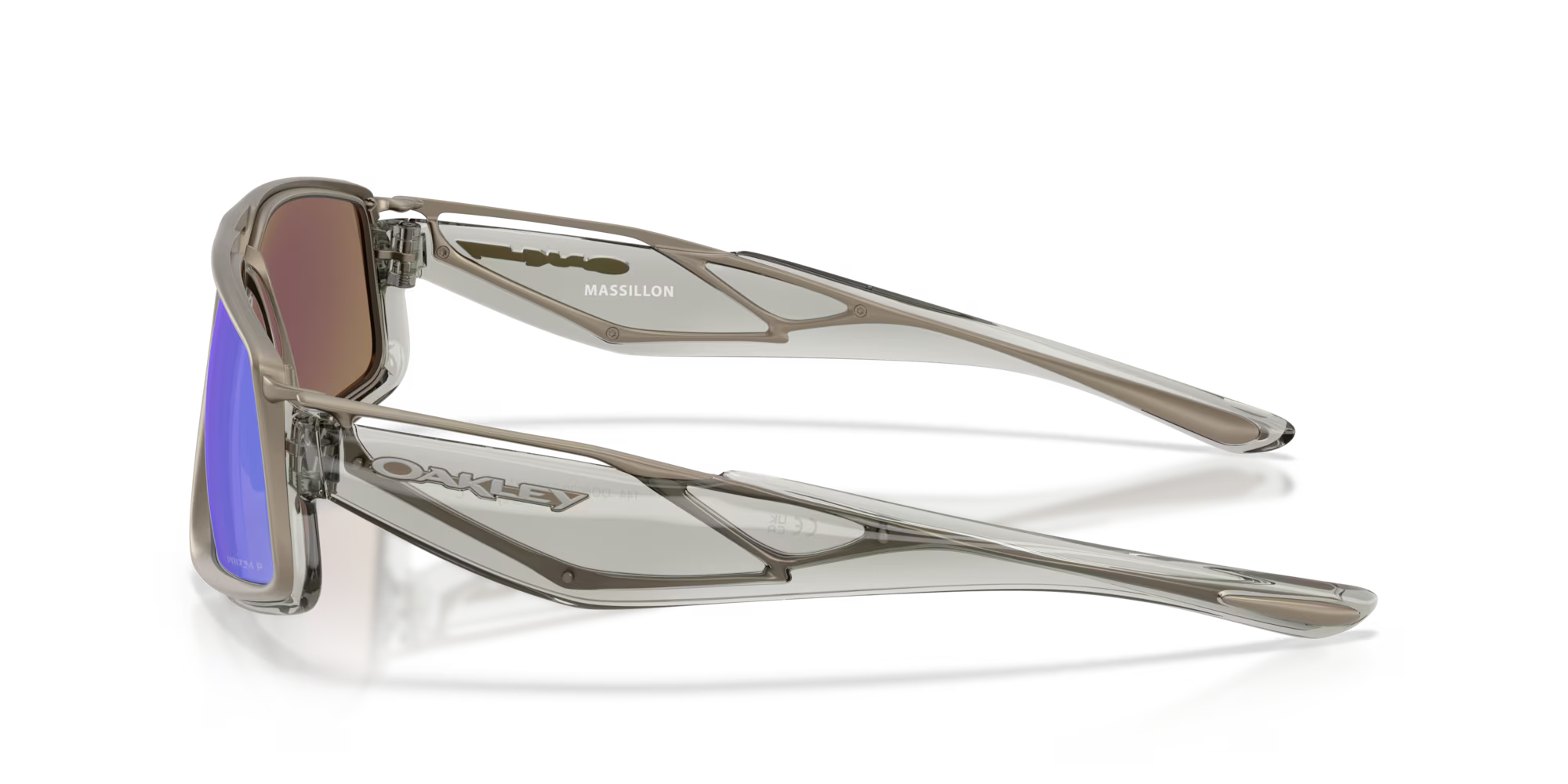 Oakley Massillon Players Collection Sunglasses – Prizm Sapphire Polarized Lens with Grey Ink Frame