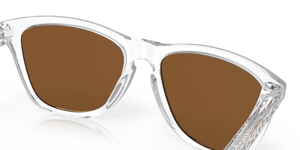 Oakley sunglass Frogskins™ prizm violet Lenses with polished clear Frame