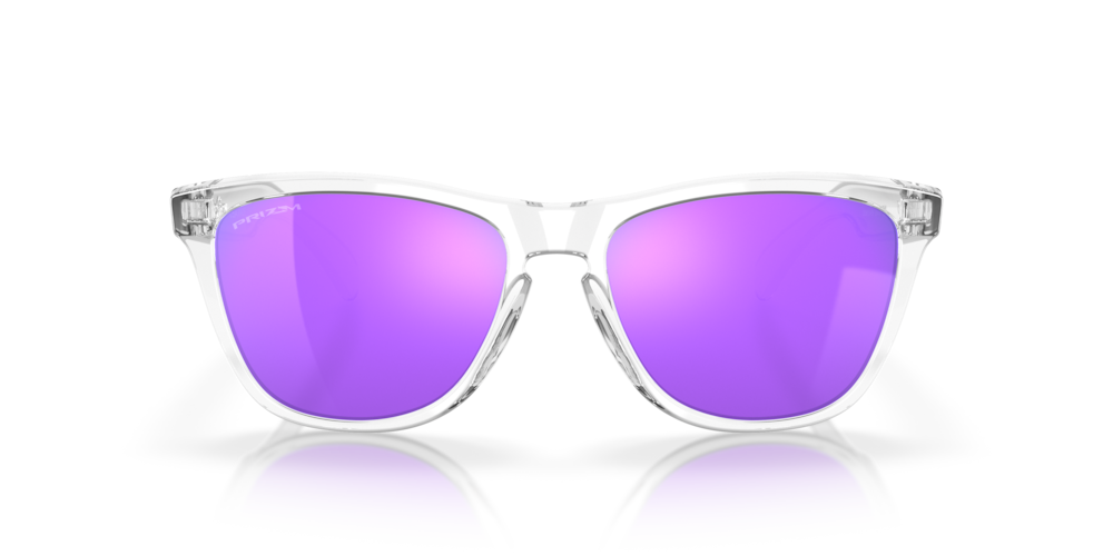 Oakley sunglass Frogskins™ prizm violet Lenses with polished clear Frame