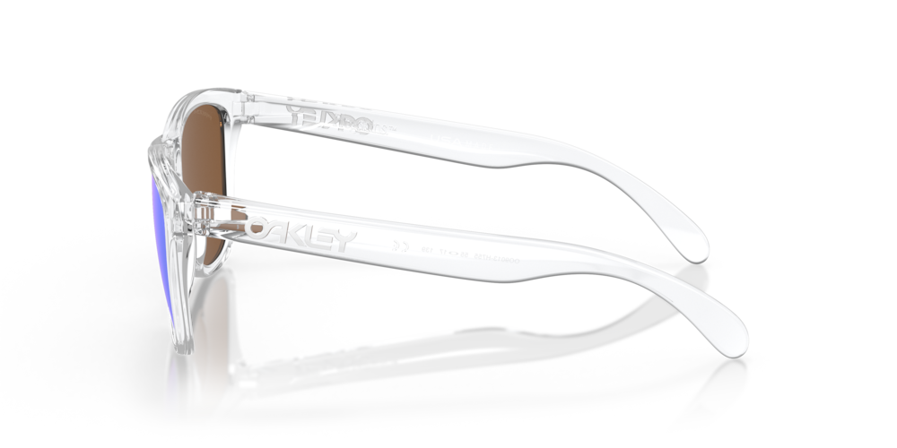 Oakley sunglass Frogskins™ prizm violet Lenses with polished clear Frame