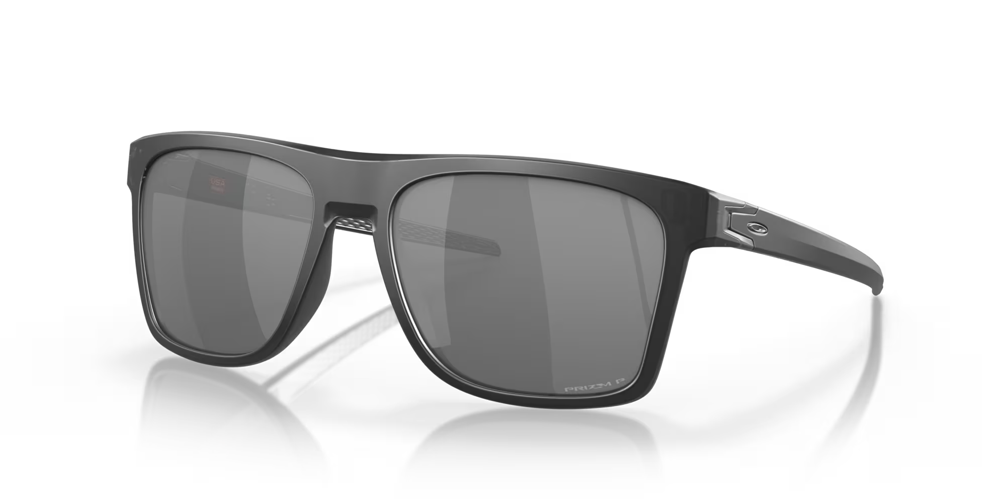 Oakley Leffingwell matte black ink sunglasses with Prizm Black polarized lenses