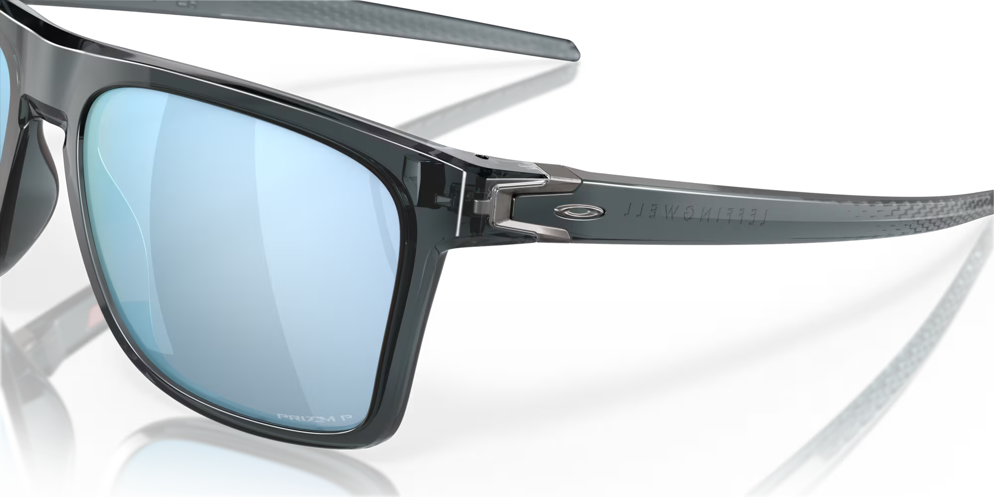 Oakley Leffingwell crystal black sunglasses with Prizm Deep Water polarized lenses